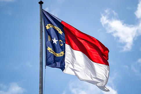 flag of the tar heel state displayed by nearby web design agency